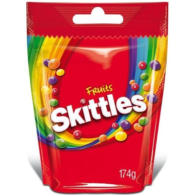 Skittles Fruits žvýkací bonbóny v křupavé krustě s ovocnými příchutěmi 174 g