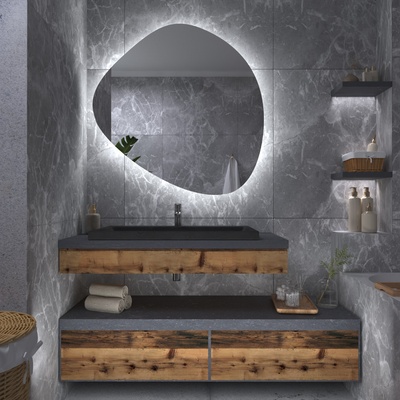 Daramio Атипични огледало с LED осветление G5 70x70 cm