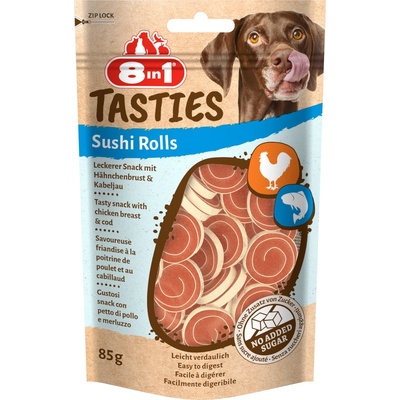 8in1 Tasties Sushi Rolls s kuřecím výhodné 2 x 85 g