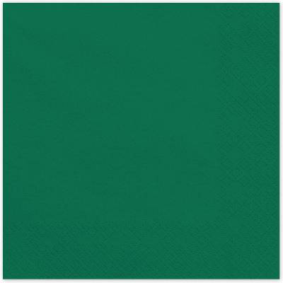 PartyDeco Papírové ubrousky zelené tmavé 33x33cm
