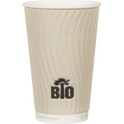 Intertan SA Papierový pohár s dvojitou PE stenou, na báze vody, bio tree 480 ml