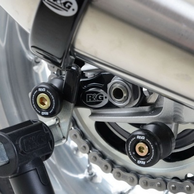 R&G CR0055BK Ochranné špulky do kyvné vidlice M10 Triumph Street Twin/Thruxton/Scrambler černé pár