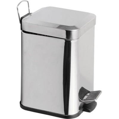 Aqualine SIMPLE LINE odpadkový koš hranatý 3 l leštěný nerez GAQ003