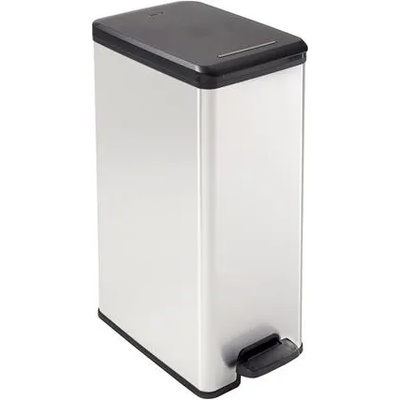 Keter Кошница за педали, 40 л, CURVER "Slim Bin", черно-сребриста 213298 (213298)