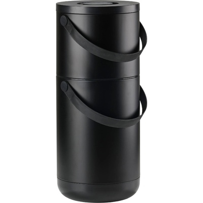 Zone Denmark Kuchyňský kontejner na bio odpad 22+12l CIRCULAR Black černý