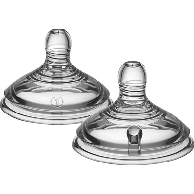 Tommee Tippee Биберони Tommee Tippee - Natural Start, Slow 1 капка, 0m+, 2 броя (TT.0004)