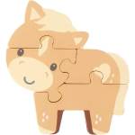 Orange Tree Toys Дървен пъзел " Пони" - Farmyard Animals (OTT06726)