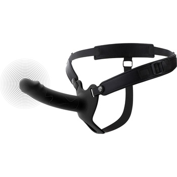 Hidden Desire Inferno Vibrating Silicone Hollow Penis Strap-On with Remote 16cm Black