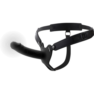 Hidden Desire Inferno Vibrating Silicone Hollow Penis Strap-On with Remote 16cm Black