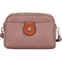 Stylová dámská malá koženková crossbody Estela světle fialová