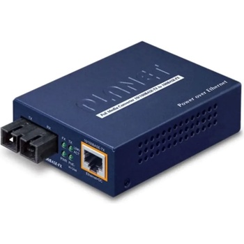 Planet - Тайван Медиа конвертор IEEE802.3af PoE 10-100TX - 100Base-FX, сингъл мод, 15 км (FTP-802S15)