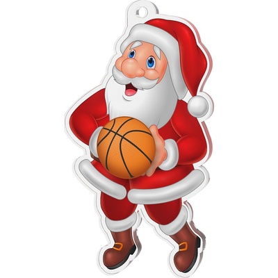 Bauer Decor Akrylátová vánoční ozdoba Santa Claus single basketball