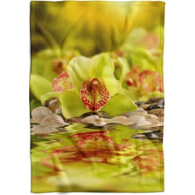 Impar Deka Zelená orchidej Podšití beránkem NE 200x140