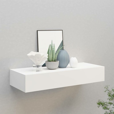 VidaXL Police MDF deska 60 x 23,5 cm bílá