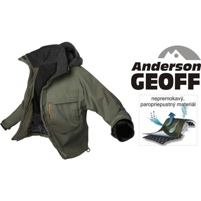 Geoff Anderson brodící bunda WS5 zelená