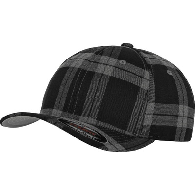 Flexfit Tartan Plaid 6197 6 panelová COT55619798112-black/grey Černá/šedá – Zboží Mobilmania