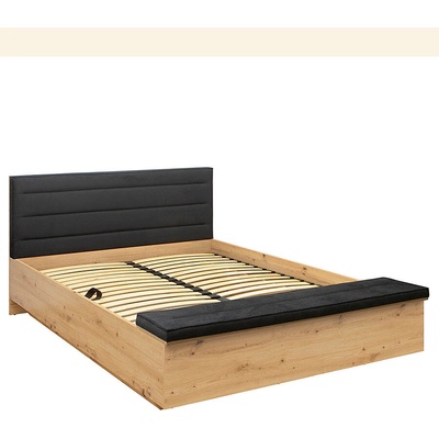 Black Red White Легло Ostia 160x200 с подматрачна рамка и ракла (S467-LOZ/160/B-DASN/T1706C99G00)