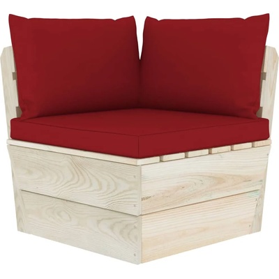vidaXL Палетни възглавници, 3 бр, виненочервени, Оксфорд плат (315073)