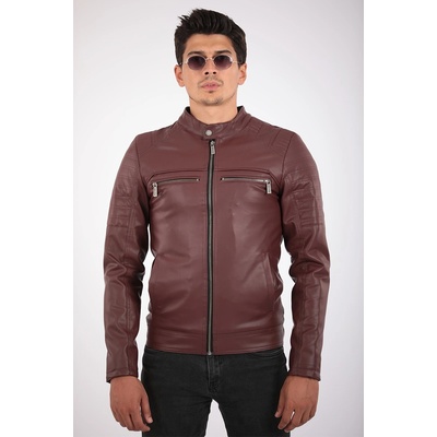 narmart Мъжко кожено яке - Бордо 2021083171 (311818_Бордо)