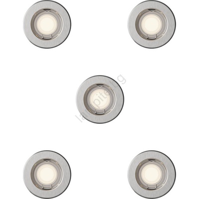 Philips - Комплект от 5 вградени осветителни тела PERIDOT 1xGU10/7W/230V, сребрист (P7288)