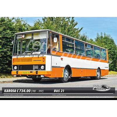 Pohlednice BUS č. 21 - Karosa C 734.00 (1981 – 1997)