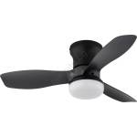 GLOBO 03669 - Таванен вентилатор IRWIN с димируема LED/15W/230V 2700-6500K, черен + ДУ (GL8897)