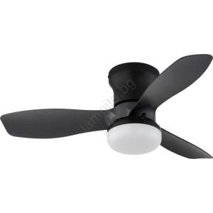 GLOBO 03669 - Таванен вентилатор IRWIN с димируема LED/15W/230V 2700-6500K, черен + ДУ (GL8897)