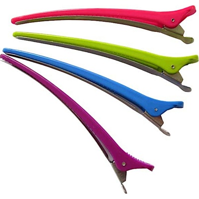 Klipsy do vlasov Duko 2439 - 13,8 cm, nerez/plast, 4 ks
