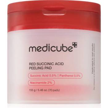 medicube Red Succinic Acid Peeling Pad ексфолиращи възглавнички за проблемна кожа 70 бр