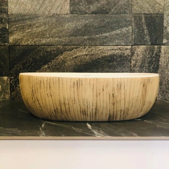ДИЗАЙНЕРСКА МИВКА ЗА БАНЯ rock wood 49 СМ