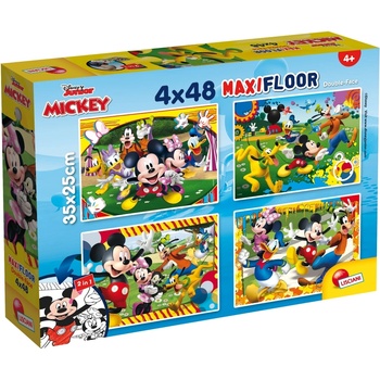 Lisciani Двулицеви пъзели Lisciani - Mickey Mouse, 4 х 48 части (LI86610)