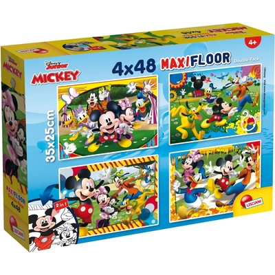 Lisciani Двулицеви пъзели Lisciani - Mickey Mouse, 4 х 48 части (LI86610)