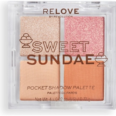 Revolution Beauty RELOVE By Revolution Relove Pocket Size Eyeshadow Palette Sweet Sundae Сенки палитра 2, 88gr