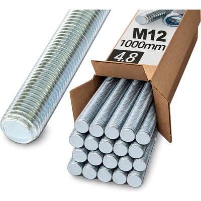 Oramat M12x1000mm (20ks) - 4.8 DIN 975 ZN - Závitová tyč