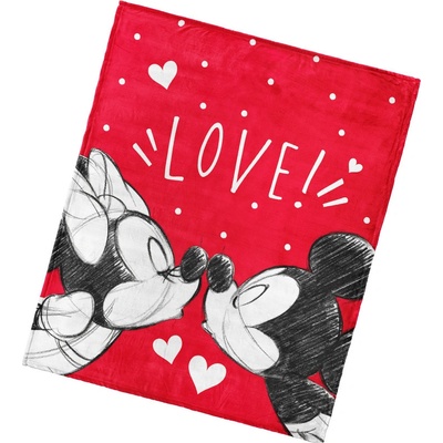 Carbotex Dětská deka Mickey a Minnie Mouse Love