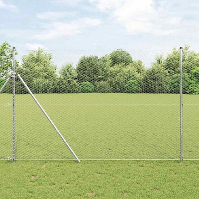 vidaXL Hexagonální oplocení Stříbrná 1.5 x 100 m Pozinkovaná ocel