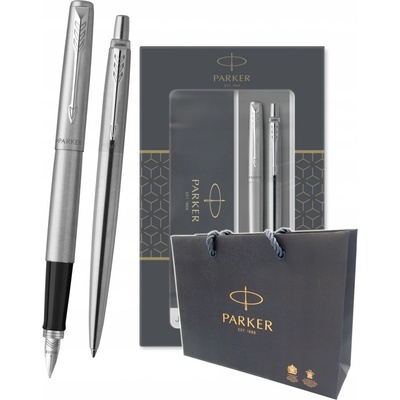 Parker Jotter Stainless Steel CT sada plnicí pero a kuličková tužka 1501/1563258 – Zboží Živě