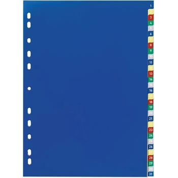 DURABLE Регистър durable пластмасов a/4 1-31 многоцветен 675627 (675627)