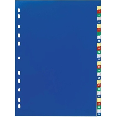 DURABLE Регистър durable пластмасов a/4 1-31 многоцветен 675627 (675627)