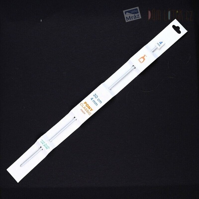 Háčik hliníkový na tuniské háčkovanie 4 mm, 30 cm