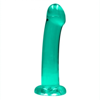 Image 1 of RealRock Smooth Spot Dildo with Suction Cup 17cm Turquoise
