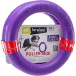 Ferplast Puller MIDI - Забавна интерактивна кучешка играчка за хвърляне и дъвчене - два броя ринга, Ø 19 x 6, 4 см