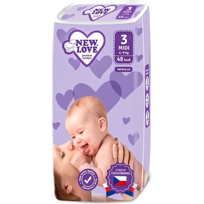 New Love Premium comfort 3 MIDI 4-9 kg bílá 48 ks