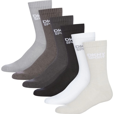 DKNY Мъжки чорапи DKNY 6 pack Mens Sports Socks Radde - Black/Whit/Grey