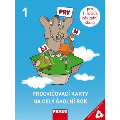 Procvičovací karty na celý školní rok 1 - ČJ, M, Prvouka