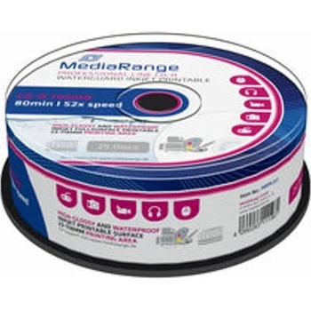 MediaRange Оптичен носител CD-R 700MB, MediaRange MRPL512, 52x, 25бр (MRPL512)