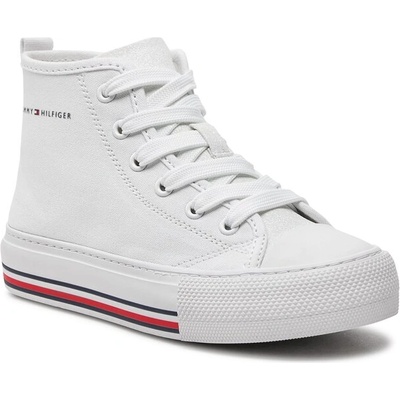 Tommy Hilfiger Кецове Tommy Hilfiger High Top Lace-Up Sneaker T3A9-33188-1687 M Бял (High Top Lace-Up Sneaker T3A9-33188-1687 M)