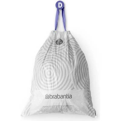 Brabantia Торбички за кош Brabantia PerfectFit Sort&Go/Built-In 1005568, Размер D, 15-20 л, 40 броя, Бял (1005568)