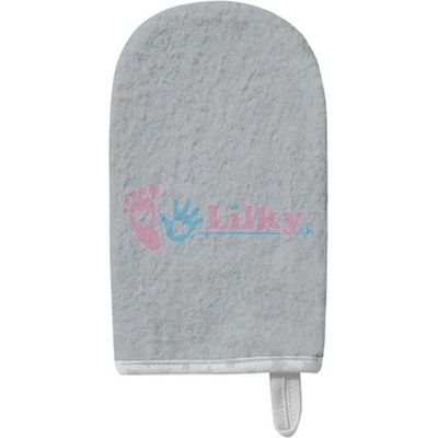 Babyono Handrička na umývanie froté grey
