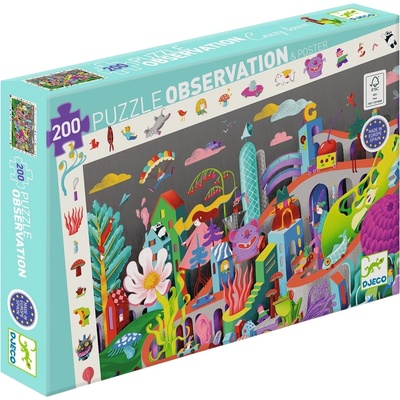 DJECO Пъзел за наблюдателност Djeco от 200 части - Луд град (DJ07462)